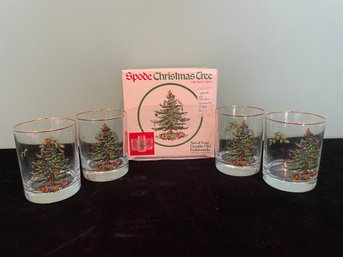 Spode Christmas Tree Set Of Four Double Old Fashioneds