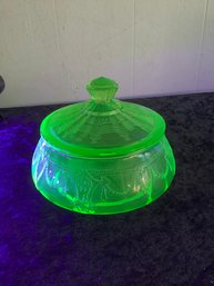 Uranium Lidded Candy Dish