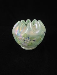 Fenton Rose Bowl Carnival Opalescent Glass