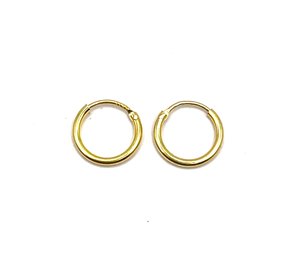 Tiny Sterling Silver Vermeil Hoop Earrings