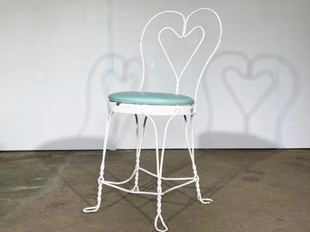 A Vintage Wrought Iron 'Ice Cream' Chair