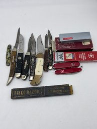 Collection Of Pocket Knifes And More.