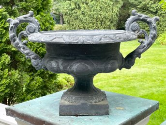 A 19th Century Cast Iron Outdoor Urn