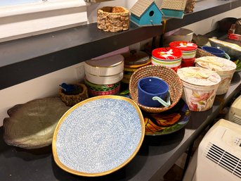 A Shelf Of Assorted Decor - Basement - What Treasures Are In Here?