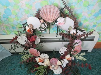 Assorted Sea Shells And Shell Wreath