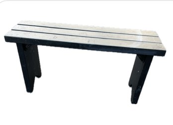 Black Painted Wooden Bench