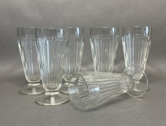 A Set Of Six Classic Ice Cream Sundae Glasses