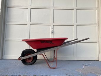 True Temper 4 Cubic Foot Wheel Barrow - Tire Needs Air