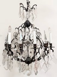 A Lovely Crystal And Bronze Chandelier By Severed Ties