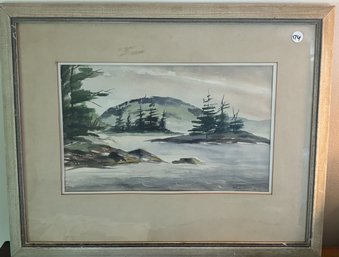 WATERCOLOR SEASCAPE BY W.E. JENKINS