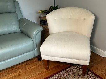 A Beautiful La-Z-boy 'Nolita' Armless Ivory Chair, 1 Of 2