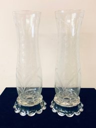 Glass Hurrican Candle Holders