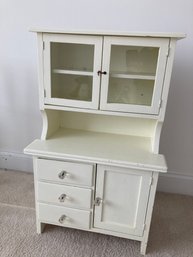 Doll Furniture - Hoosier Style Cabinet, Glass Knobs