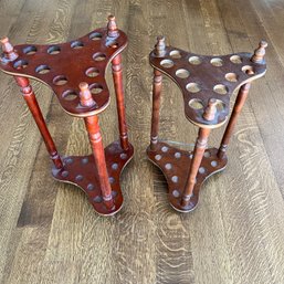 A Pair Of Pool Cue Holders