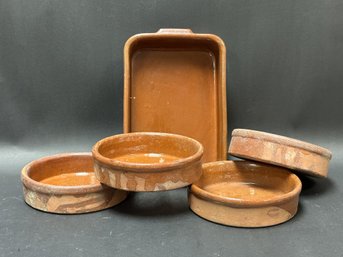 A Great Assortment Of Traditional Vintage Terracotta Cazuelas