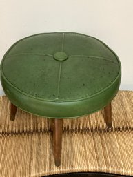 Mid Century Green Ottoman Footstool