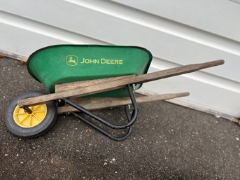 John Deer Kids Wheelbarrow Gardening Tools Set Metal Children Wheel Barrel