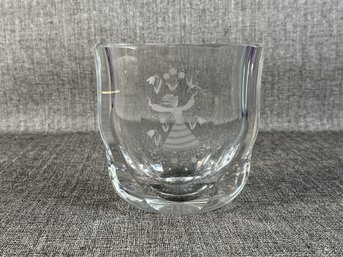 A Beautiful Vintage Orrefors Vase, Etched & Signed