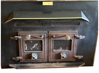 Wood Stove Insert With Double Doors And Temp Control Dials