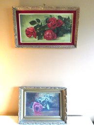 2 Artwork Depicting Roses 1 Original And 1 Print
