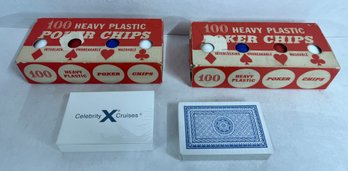 Poker Chips And Card Decks
