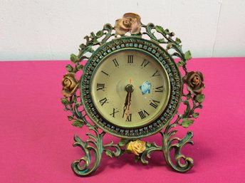 Floral Framed Clock