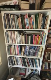 BOOKCASE FULL OF MOSTLY BOOKS ON HIKING, MOUNTAINEERING, AND THE OUTDOORS