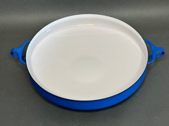 Mid-Century Dansk Kobenstyle Paella Pan In Blue Enamel