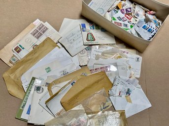 Box Lot Of U.S. And Foreign Stamps From A Serious Collector