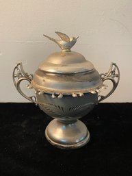 WR Rogers Quadruple Silver Plate New York # 57 Bird Sugar Bowl