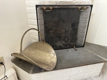 Fire Place Screen And Log Holder