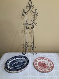 Plate Display Rack With Plates