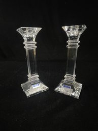 Waterford Marquis Treviso Lead Crystal Candlestick Holders