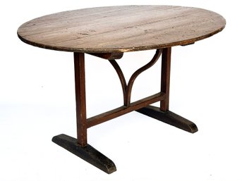 An Early 19th Century French Provincial Fruitwood Vendage Or Wine Tasting Table