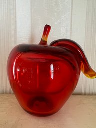 Apple Glass Paperweight