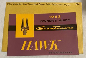 1962 Studebaker GranTurismo Hawk Owners Guide- Model 62VK