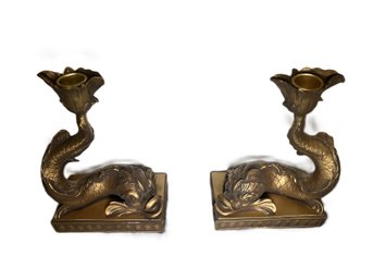 Victorian Inspired Dolphin Candlesticks