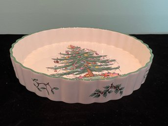 Spode Christmas Tree Large Quiche Pie Torte Dish