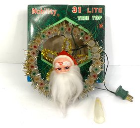 VINTAGE 1984 CHRISTMAS SANTA TREE TOP By Nobility W/box