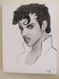 An Original Water Color Painting On Canvas Of  ' Prince'  By Hudson Valley Artist