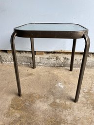 Indoor Outdoor Metal And Glass Side Table