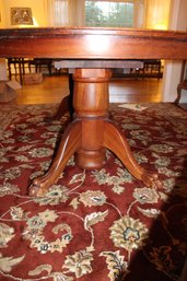 Mahogany Claw Foot Expandable Table 48 In Without Leaves, 72 In With