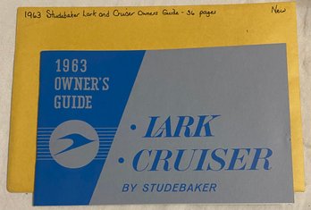 1963 Studebaker Lark And Cruiser Owners Guide