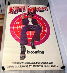 Vintage Hitman Movie Poster NYC Subway Advertising Poster