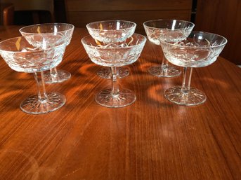 Lot (2 OF 2) Set Of Six (6 ) WATERFORD - Champagne / Sherbet - Lismore Pattern - Every Piece Is PERFECT !
