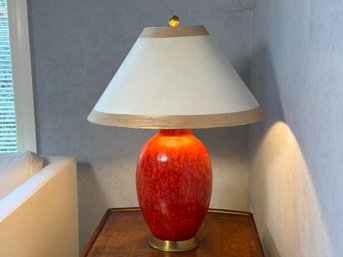 A Wonderful High-Quality Table Lamp In Red By Chapman Lamp Co.