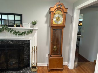 A Beautiful Grandfather Clock Made By FW Hilbert