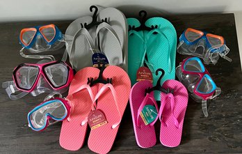 Ready For Summer - Flip Flop And Mask Family Set