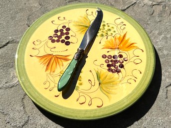 Cake Plate & Knife Made In France By Sud & Co