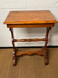 Vintage Lightweight Wooden Trestle Table   21x15x27 Perhaps Maple